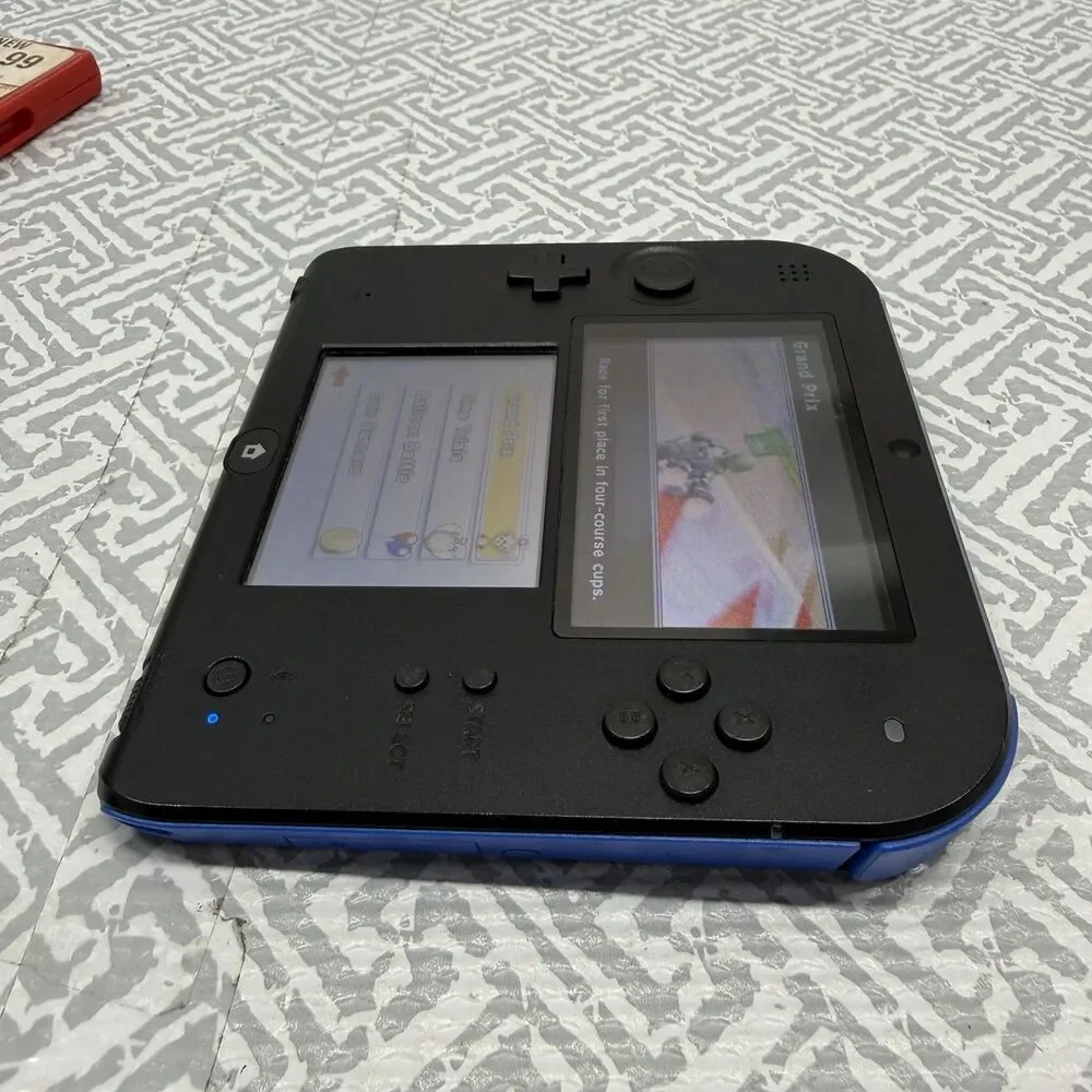 Nintendo 2DS Black & Blue Bundle w/ Mario Kart 7, Charger, 2GB SD Card & Stylus